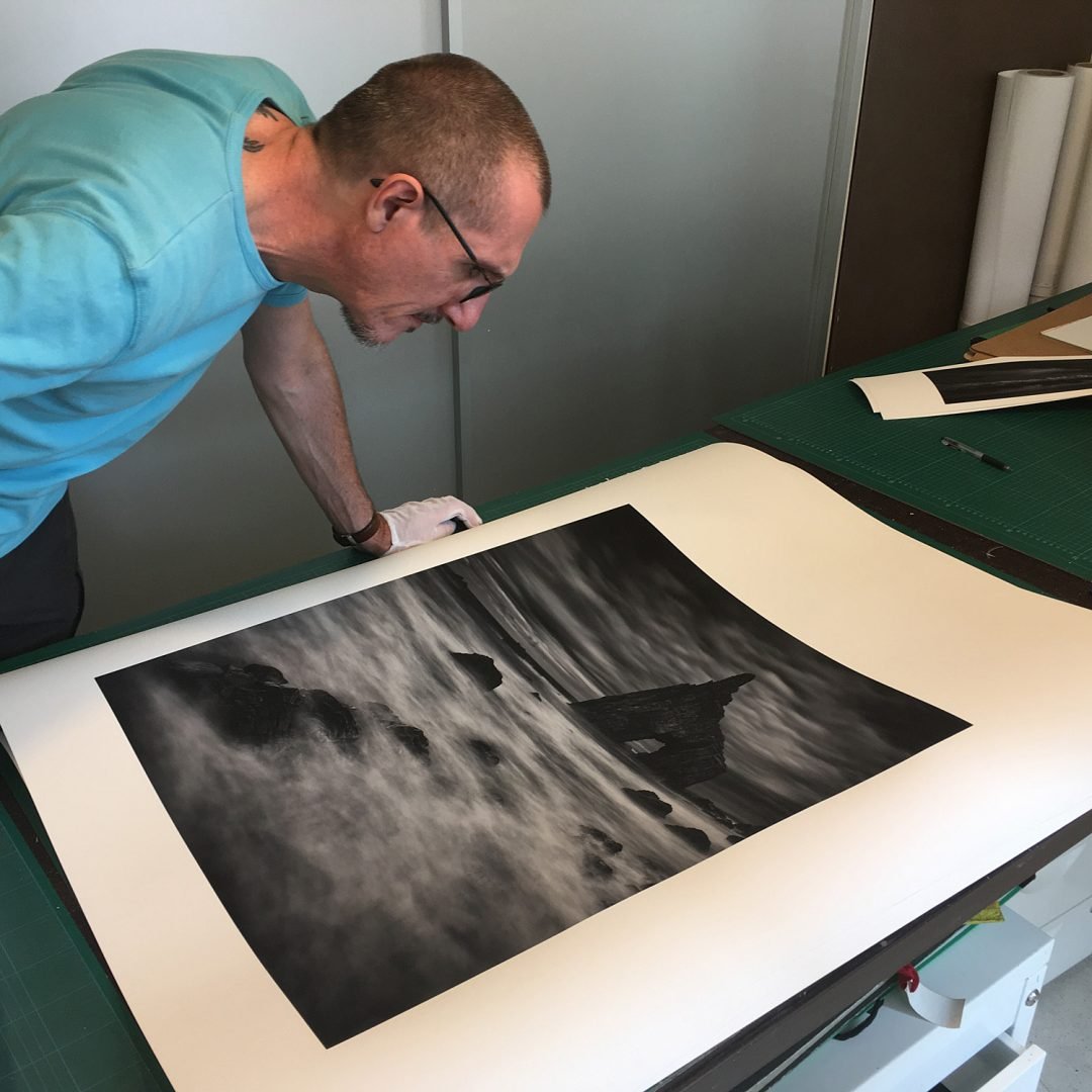 Vieri examining prints, 2017